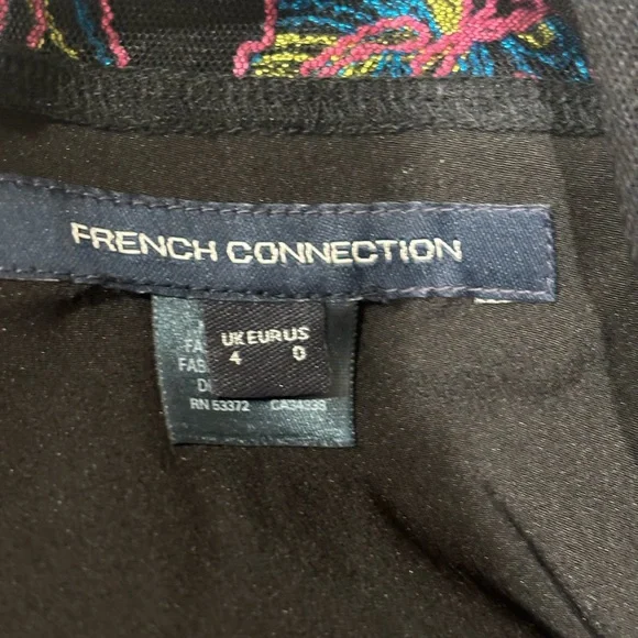 French Connection, Emilia Embroidered Long Sleeve Minidress Size:US 0 - Picture 6 of 9